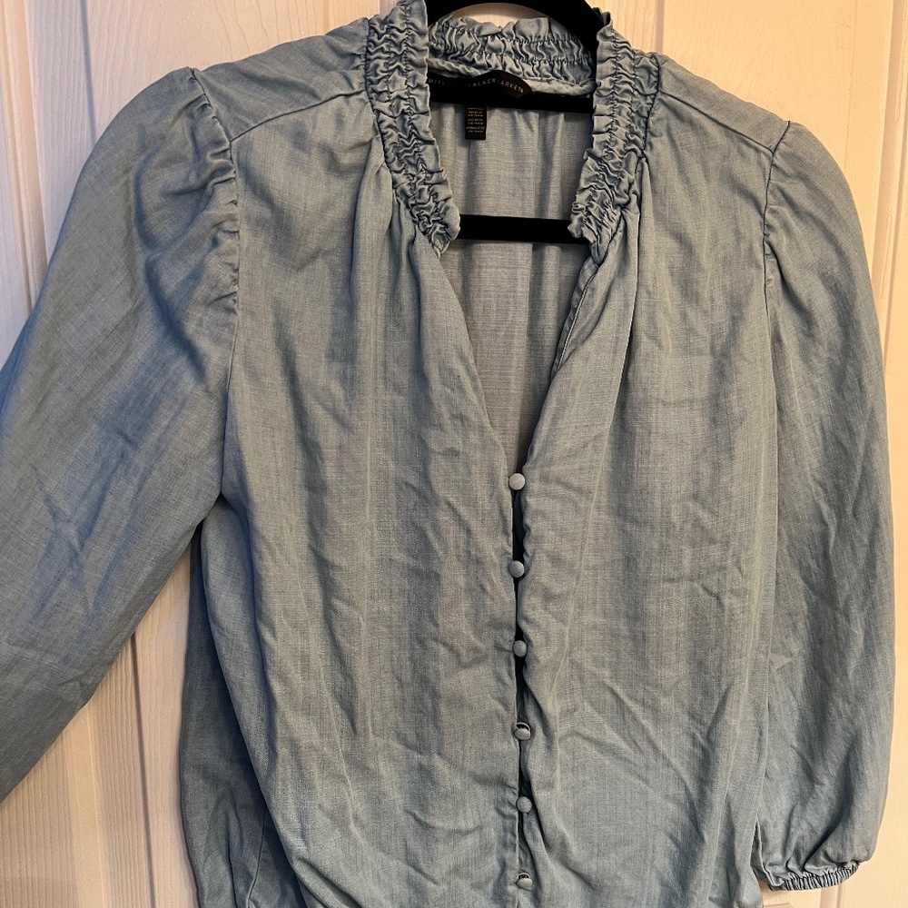 WHBM Denim Blouse